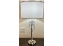 Crystal Lamps With White Satin Lamp Shades