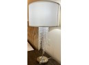 Crystal Lamps With White Satin Lamp Shades