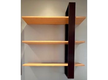 Modern Shelves Light And Dark Wood- Set Of 2