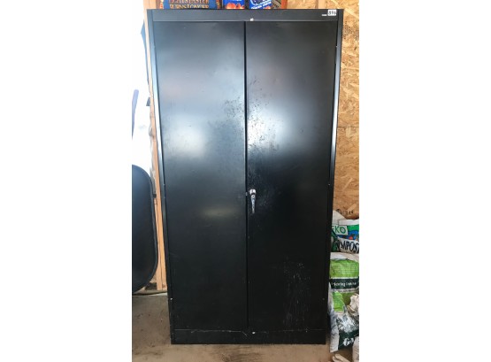 Black Metal Utility Cabinet