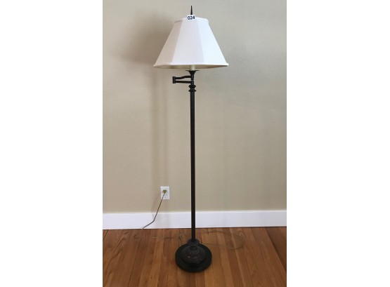 Vintage Swing Arm Floor Lamp, 62' To Top Of Finial