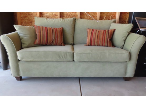 Younger Furniture Company Green Velvet Love Seat