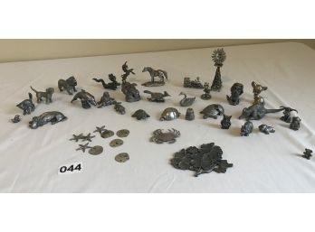 Large Collection Of Pewter Figurines