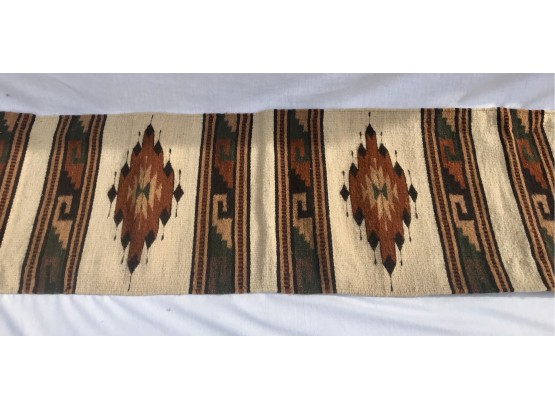 100% Wool Zapotec Indian Weaving In Creams & Earth Tones