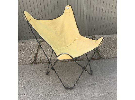 Super Fun Yellow Mid Century Folding Butterfly Chair