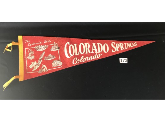 Vintage Colorado Springs Pennant