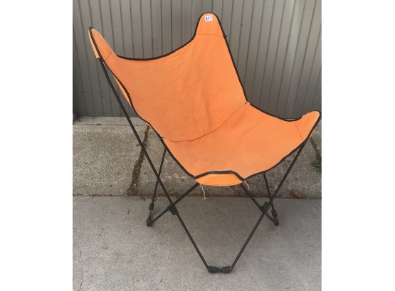 Super Fun Orange Mid Century Folding Butterfly Chair
