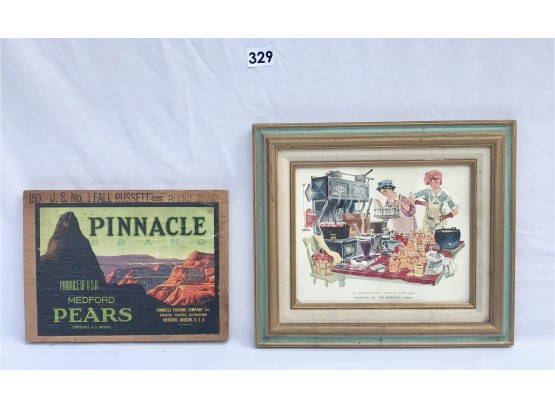 Pear Label & Vintage Preserving Print