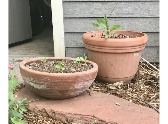 2 Terracotta Planters