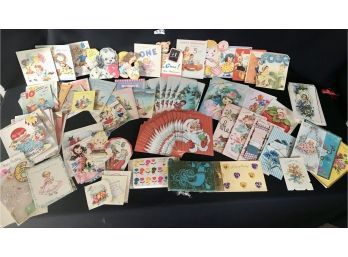 Large Collection Of Antique & Vintage Greeting Cards