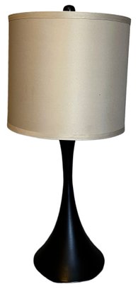 LAMP- Modern Style With Black Base & Off White Shade
