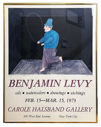 1973 Benjamin Levy 'Carole Hasband Gallery' Vintage Brown, Green