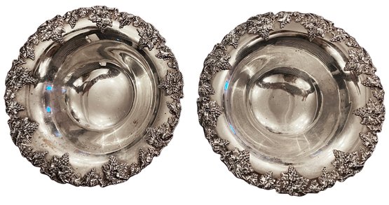Pair Of Silver Bowls, #14 Engraved On The Bottom