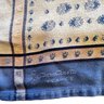 Table Cloth- Tissus- Toselle, France- Blue & Off White  70 X 60