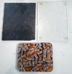 Tempered Glass Cutting Board  2 & A Slate Board