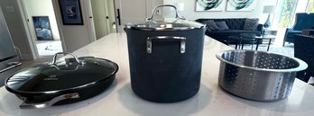 3- Calphalon Classic & Unison Frying Pan & Pot With Lids