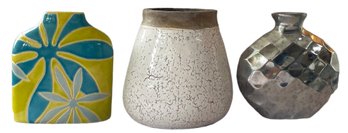 LOT OF 3- Ceramic Vases