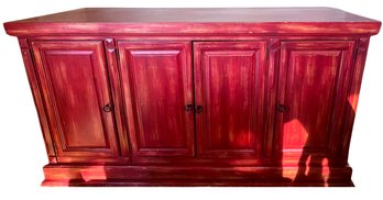 CREDENZA- Hand Painted Red