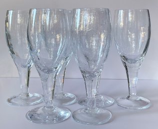 HAND BLOWN WATER GLASSES- Total Of 6