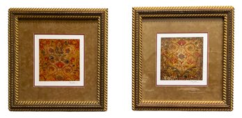 PAIR OF PRINTS BY AUGUSTINE- In Gold Frame