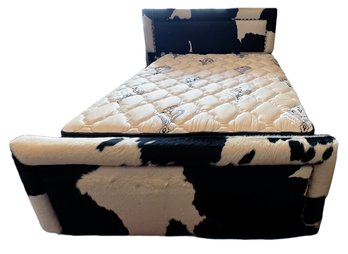 COWHIDE HEADBOARD & FOOTBOARD- Queen Bed, With Nailhead Detail (2 Of 2)