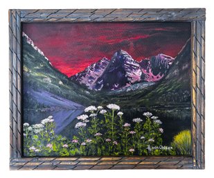 Painting Of A Mountain Landscape- Signed