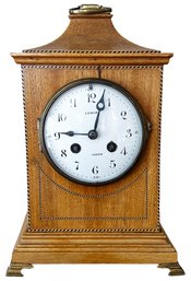 Edward & Sons, Glasgow, Antique Mantel Clock C1900 Inlaid Mantle Clock