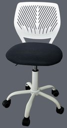 Desk Chair- Swivel, Plastic Back, On Wheels