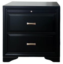 Pair Of Night Stands- Matches The Dresser & King Bed, In A Black Finish