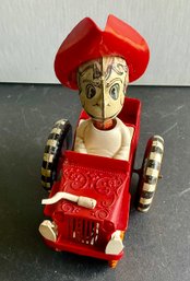 MARX WINDUP TIN TOY SHERIFF SAM MARX COWBOY WHOOPEE JEEP-WORKS- WE CAN SHIP!