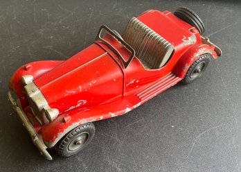 1950'S HUBLEY KIDDIE TOY DIECAST 485 RED MG TD ROADSTER CAR- WORKS- WE CAN SHIP!