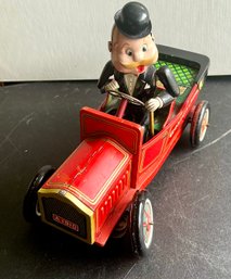 84. 1950'S TINPLATE GOLDEN JUBILEE 'SHAKING' JALOPY BY NOMURA (TN) KOSUGE, JAPAN BATTERY -WORKS- WE CAN SHIP!