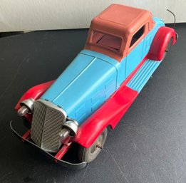 1933 LOUIS MARX REPAINTED BATTERY OPERATED PRESSED STEEL 15' TOY CAR- WE CAN SHIP!