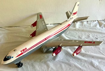 MARX TWA BOEING SUPER JET BATTERY OPERATED TIN AIRLINER- WE CAN SHIP!