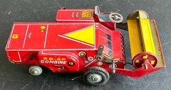 MARX JAPAN SUPER 12 CO-OP COMBINE TIN FARM FRICTION TOY- WE CAN SHIP!