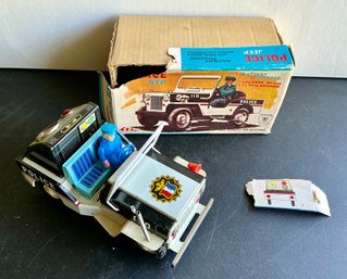 ICHIKO BATTERY OPERATED #110 POLICE JEEP WITH BOX- WE CAN SHIP!