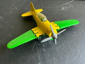 HUBLEY KIDDIE TOY FIGHTER PLANE WITH FOLDING WINGS DIE CAST- WE CAN SHIP!