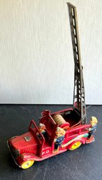 TIN FRICTION LADDER TRUCK FIRE DEPT TRUCK 6 1/2' - AS FOUND- WE CAN SHIP!