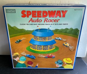 SCHYLLING SPEEDWAY AUTO RACER TIN LITHO WIND-UP TOY COA IN BOX-WE CAN SHIP!