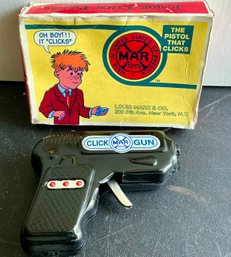 MARX CLICK PISTOL NO. 78 COMPLETE W/BOX  DICK TRACY TIN WORKS! - WE CAN SHIP!