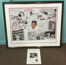 JOE DIMAGGIO SIGNED ROBERT SIMON'S 'JOE DIMAGGIO LEGACY' LITHOGRAPH #752/ 1000 COA