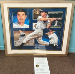 JOLTIN JOE DIMAGGIO BY DANNY DAY 1998  GICLEE AUTOGRAPHED BY BOTH- COA- WE CAN SHIP!