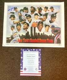 NY'S BASEBALL DREAM TEAM LITHO SIGNED GOSSAGE DOO OH ARTIST UNFRAMED - WE CAN SHIP!