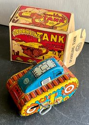 MARX TANK #5 SPARKLING TANK WINDS UP MARX LINEMAR WITH BOX 1940S-50S- WE CAN SHIP!