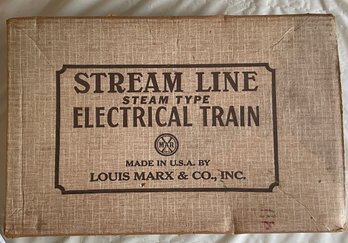 STREAM LINE BY MARX SET 4020 LOCOMOTIVE, 5 CARS, TRACK & KEY SEE PICS FOR CONTENTS - WE CAN SHIP!