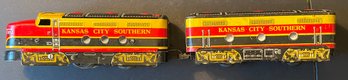 VINTAGE MARX # 54 KANSAS CITY SOUTHERN TIN LITHO ENGINE AND DUMMY - WE CAN SHIP!