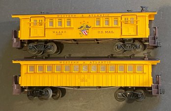 LIONEL WESTERN & ATLANTIC RR 1865, 1866 PASSENGER AND BAGGAGE CARS - WE CAN SHIP!