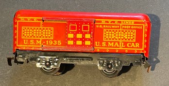 MARX #1935 NYC LINES US MAIL CAR - WE CAN SHIP!