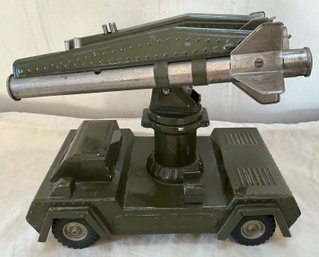 LINEMAR TIN TOY FRICTION ARMY MILITARY ROCKET LAUNCHER TRUCK - JAPAN-WE CAN SHIP!