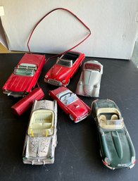 6 TIN CONVERTIBLE CARS- AS FOUND- WE CAN SHIP!